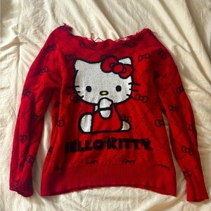 Hi Lovelies! Check out this over the shoulder HelloKitty Sweater!